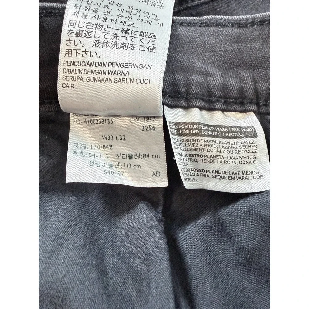 Levi's 518 Slimming Boot Black Jeans Women's W33 L32 Stretch Denim